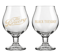 Black Tuesday Tulip Glass