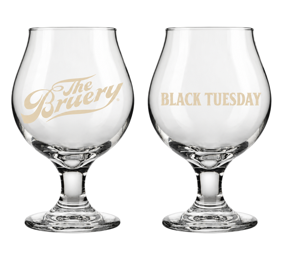 Black Tuesday Tulip Glass