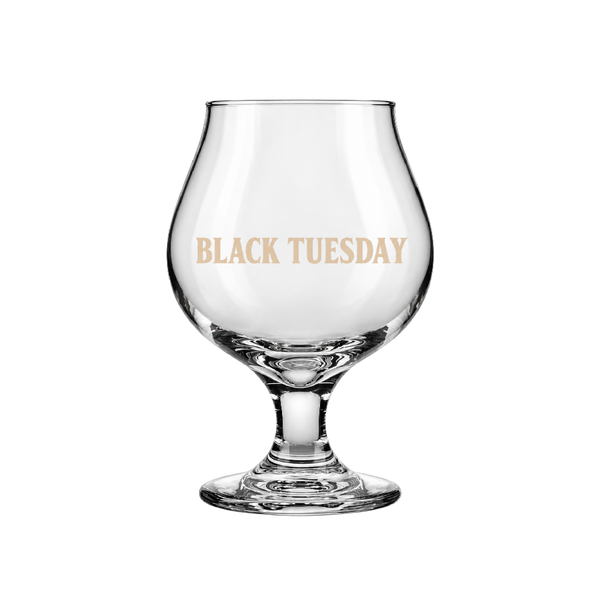 Black Tuesday Tulip Glass