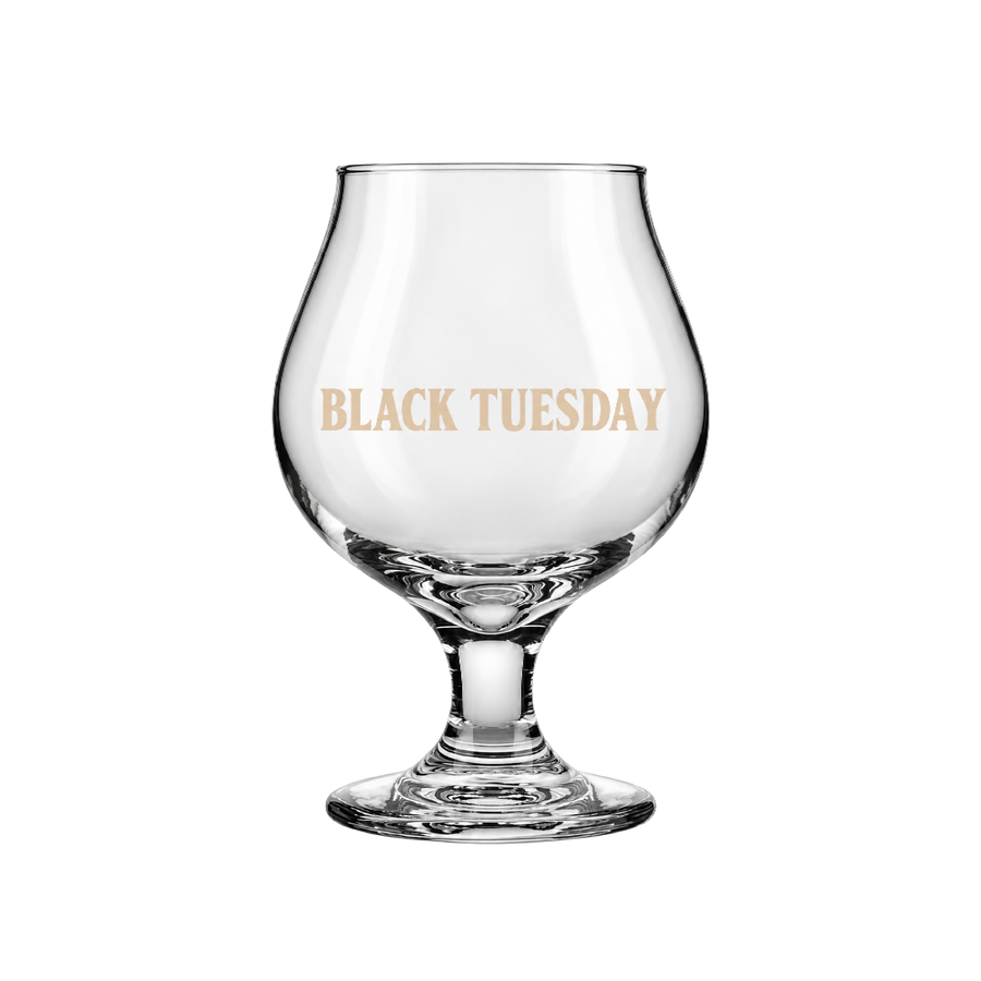 Black Tuesday Tulip Glass