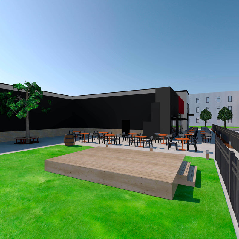 2,000 interior sq. ft. and 5,900 sq. ft. of exterior beer garden.