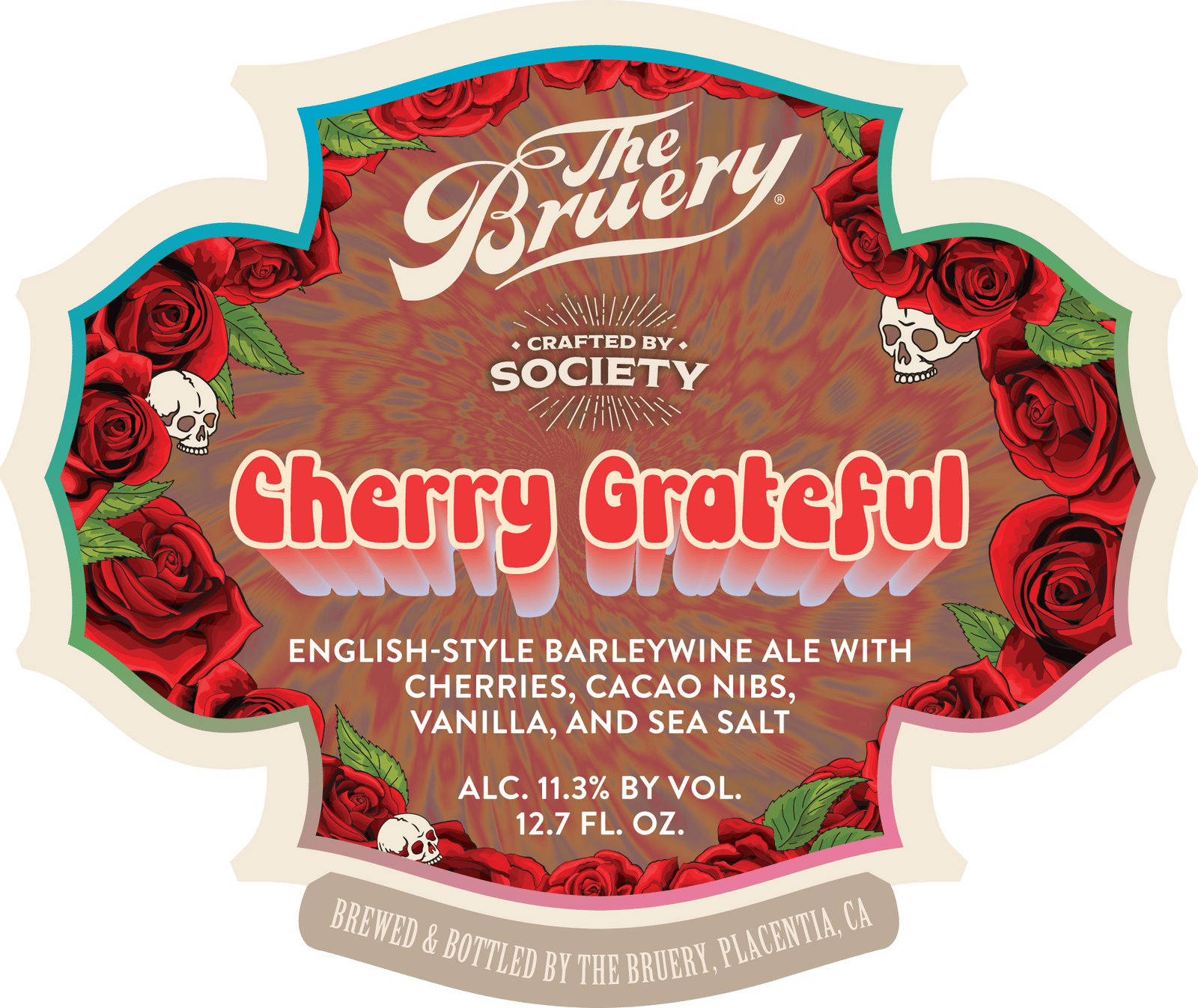 The Bruery Crafted By Society Cherry Grateful Label Version 2